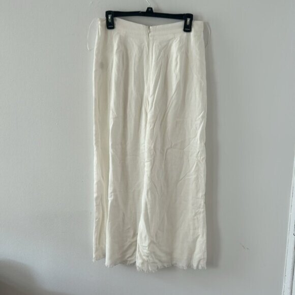 Pink Lily Women's MY EXCITING NEWS WHITE FRINGE Crop Top & Pants Set Size M - Picture 9 of 9